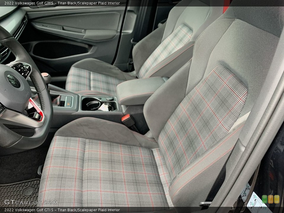 Titan Black/Scalepaper Plaid Interior Front Seat for the 2022 Volkswagen Golf GTI S #146472154
