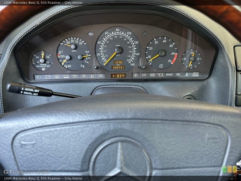 Grey Interior Gauges for the 1996 Mercedes-Benz SL 600 Roadster #146472216