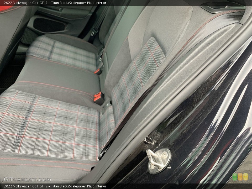 Titan Black/Scalepaper Plaid Interior Rear Seat for the 2022 Volkswagen Golf GTI S #146472324