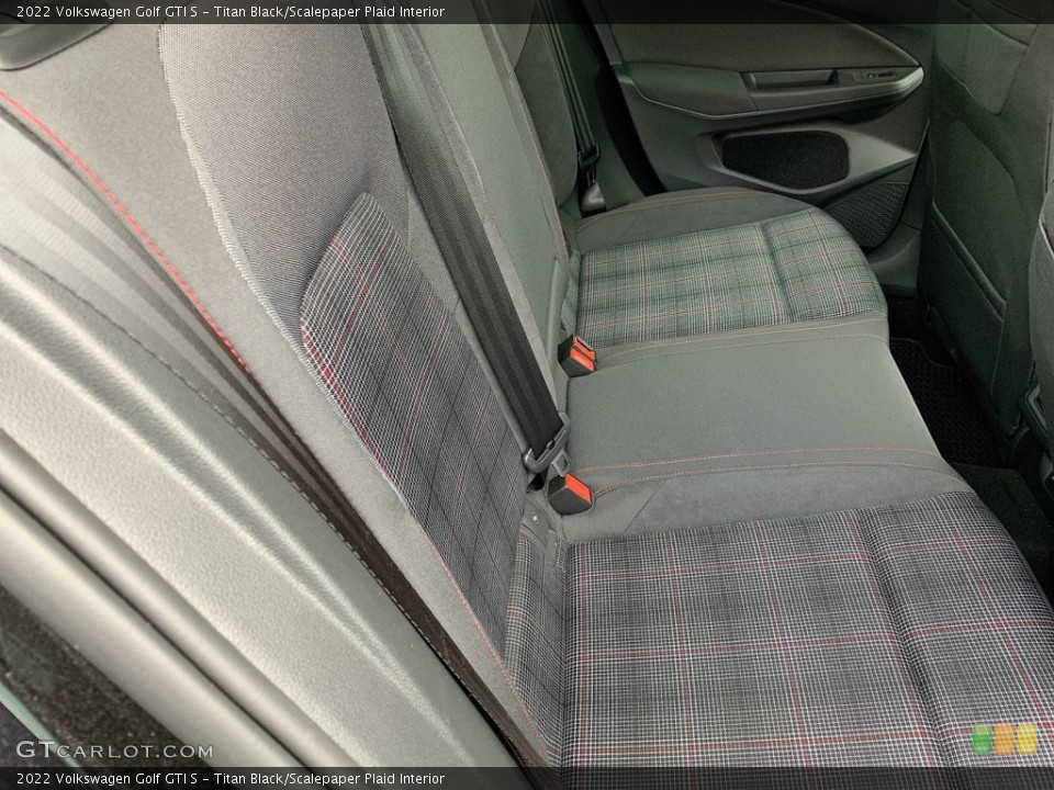 Titan Black/Scalepaper Plaid Interior Rear Seat for the 2022 Volkswagen Golf GTI S #146472377
