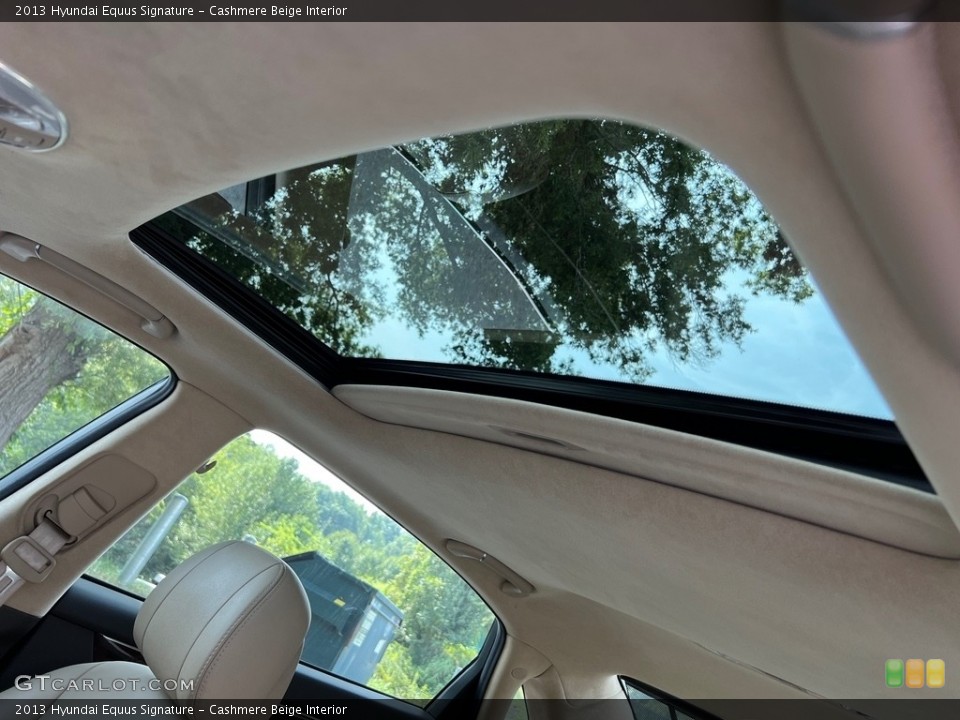 Cashmere Beige Interior Sunroof for the 2013 Hyundai Equus Signature #146472496