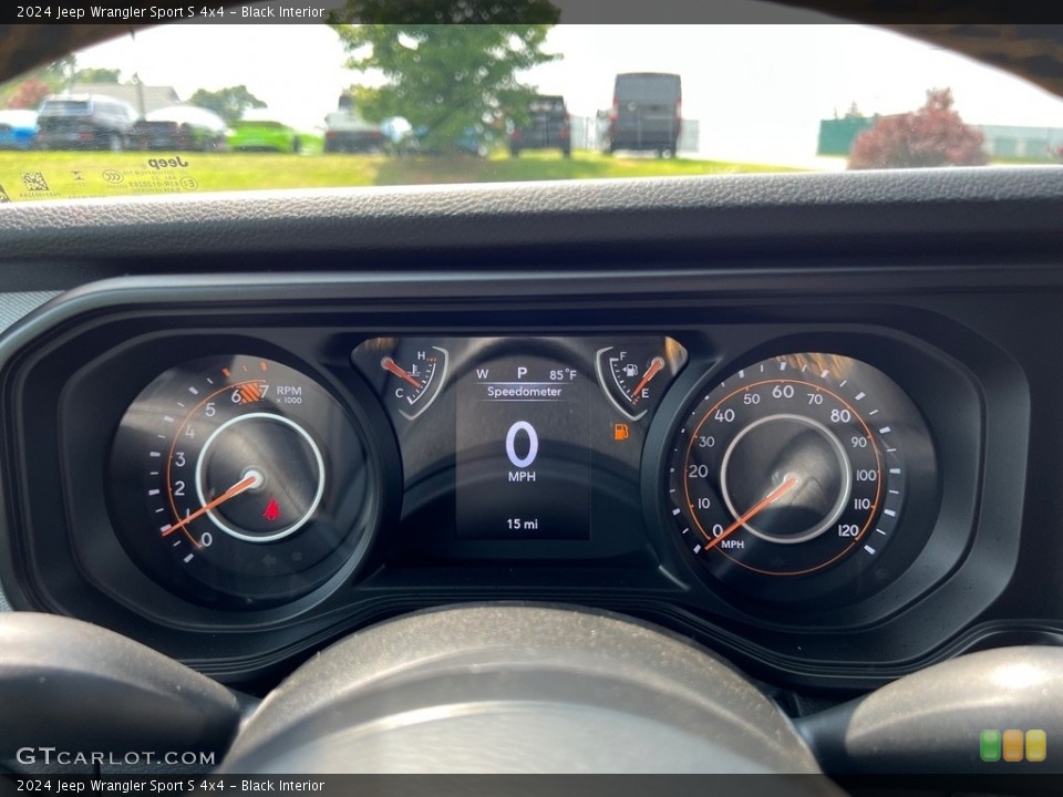 Black Interior Gauges for the 2024 Jeep Wrangler Sport S 4x4 #146473022