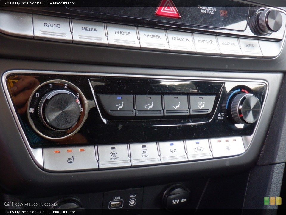 Black Interior Controls for the 2018 Hyundai Sonata SEL #146475271