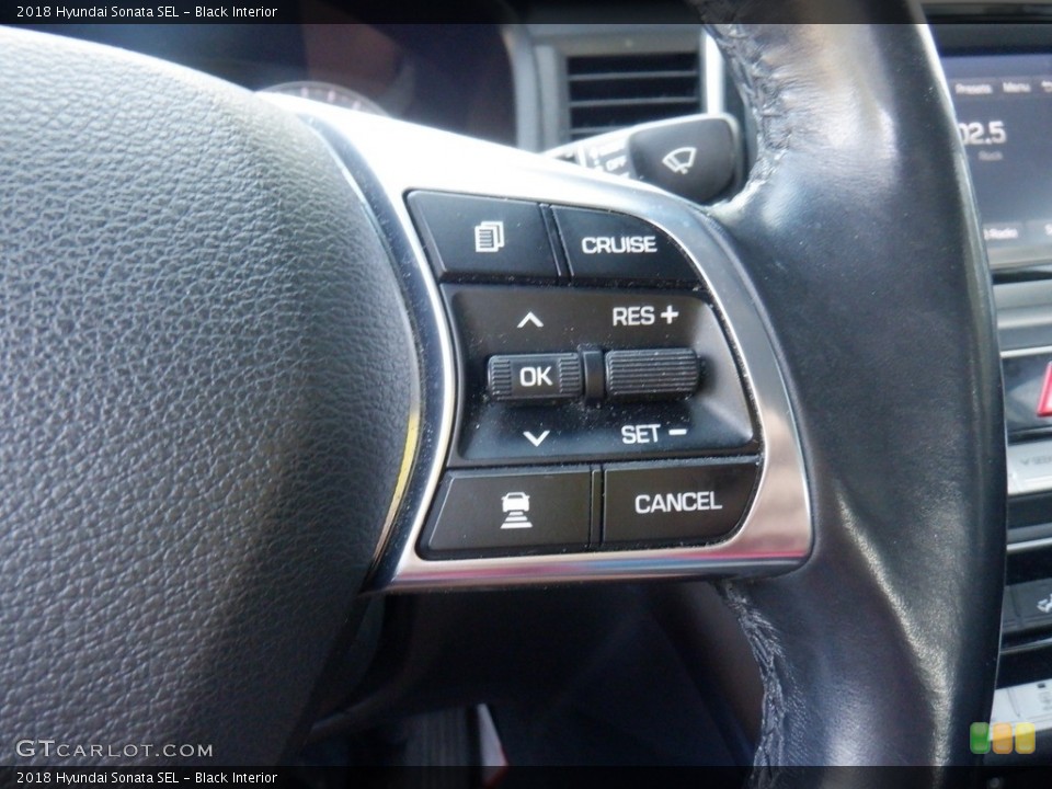 Black Interior Steering Wheel for the 2018 Hyundai Sonata SEL #146475349