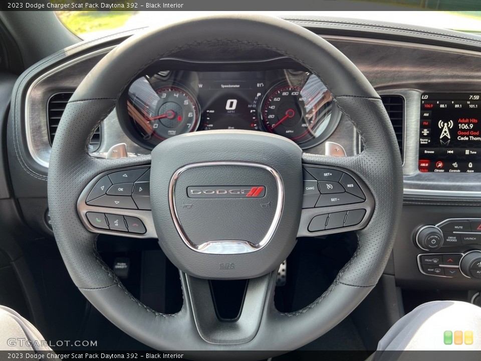 Black Interior Steering Wheel for the 2023 Dodge Charger Scat Pack Daytona 392 #146476300