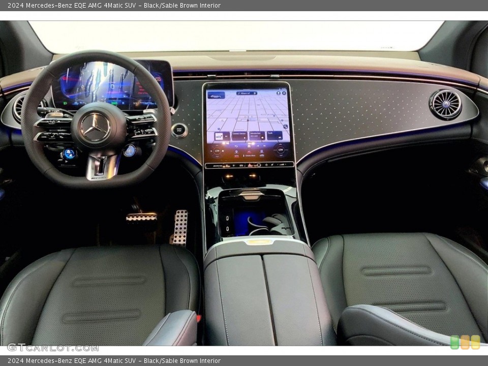 Black/Sable Brown Interior Dashboard for the 2024 Mercedes-Benz EQE AMG 4Matic SUV #146477673