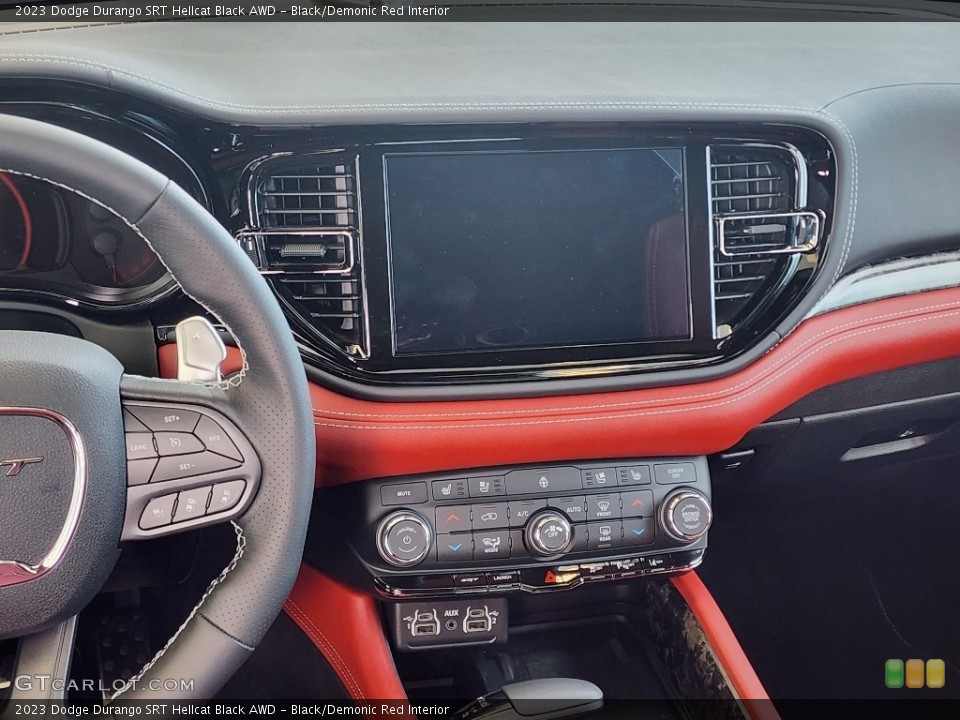 Black/Demonic Red Interior Controls for the 2023 Dodge Durango SRT Hellcat Black AWD #146478366