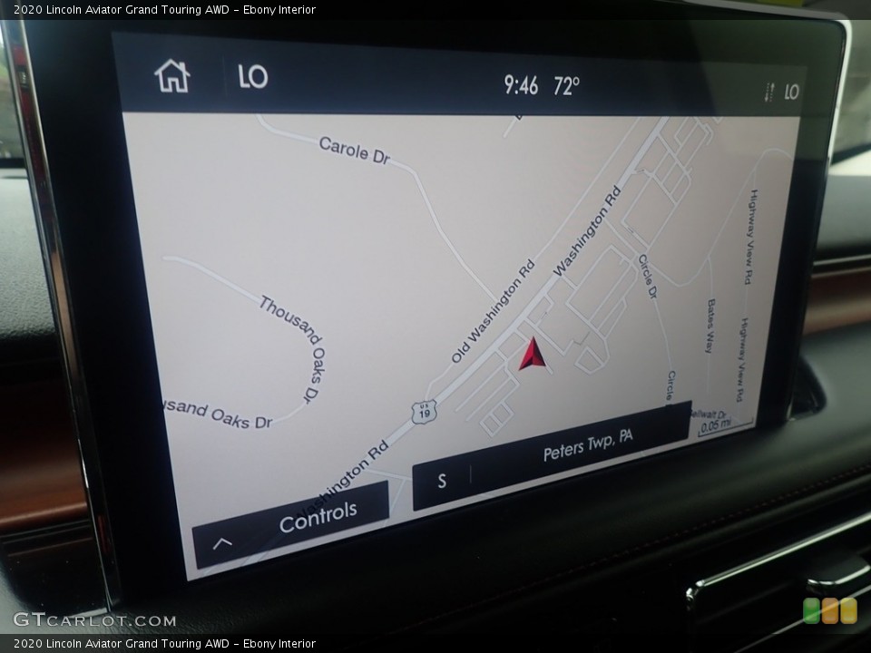 Ebony Interior Navigation for the 2020 Lincoln Aviator Grand Touring AWD #146478390