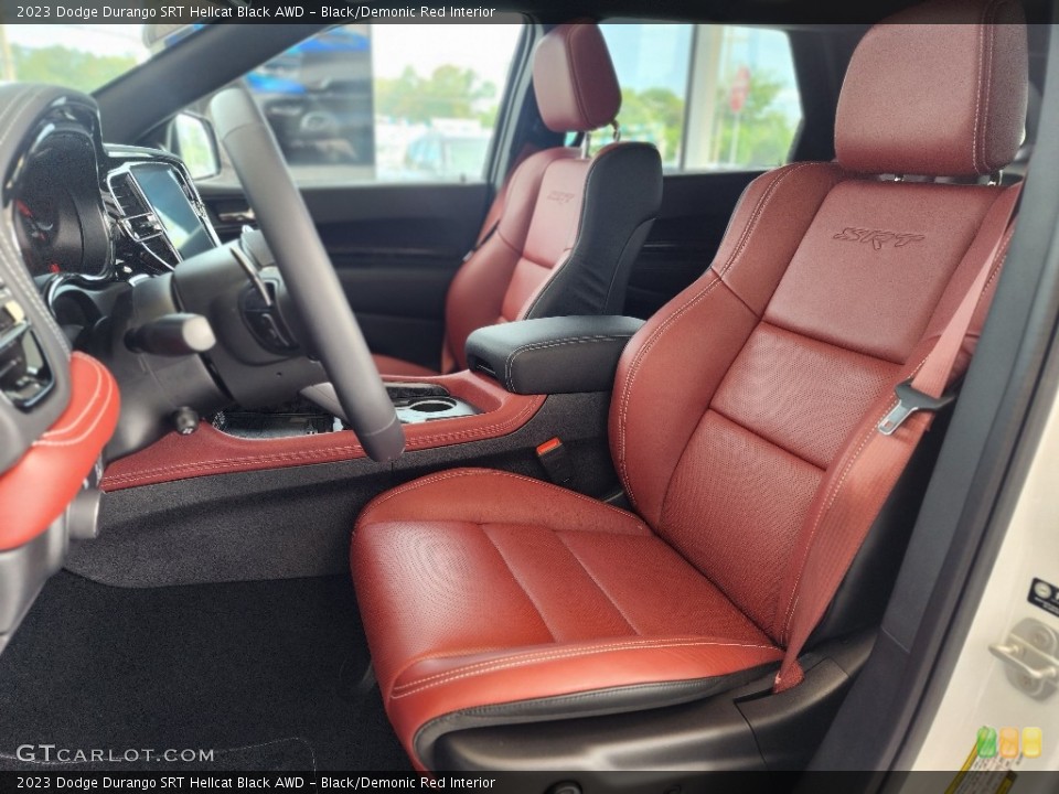 Black/Demonic Red Interior Front Seat for the 2023 Dodge Durango SRT Hellcat Black AWD #146478414