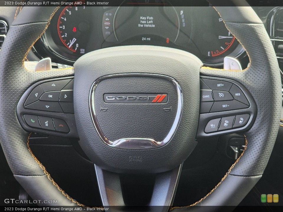 Black Interior Steering Wheel for the 2023 Dodge Durango R/T Hemi Orange AWD #146478594