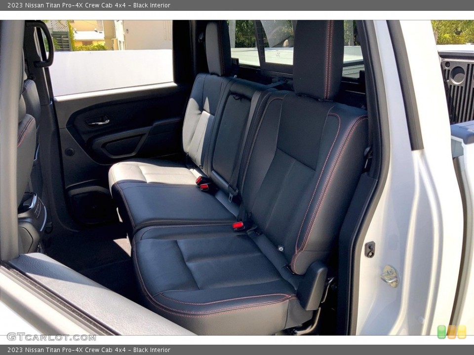 Black Interior Rear Seat for the 2023 Nissan Titan Pro-4X Crew Cab 4x4 #146478669