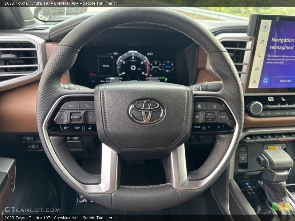 Saddle Tan Interior Steering Wheel for the 2023 Toyota Tundra 1974 CrewMax 4x4 #146478963