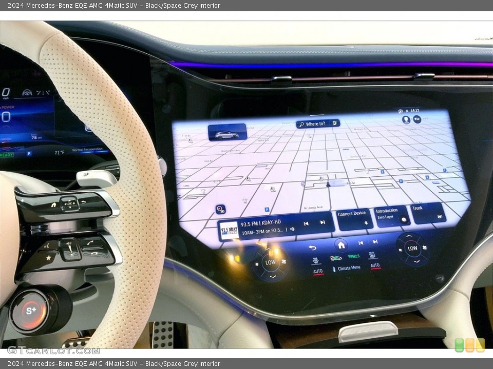 Black/Space Grey Interior Navigation for the 2024 Mercedes-Benz EQE AMG 4Matic SUV #146479014