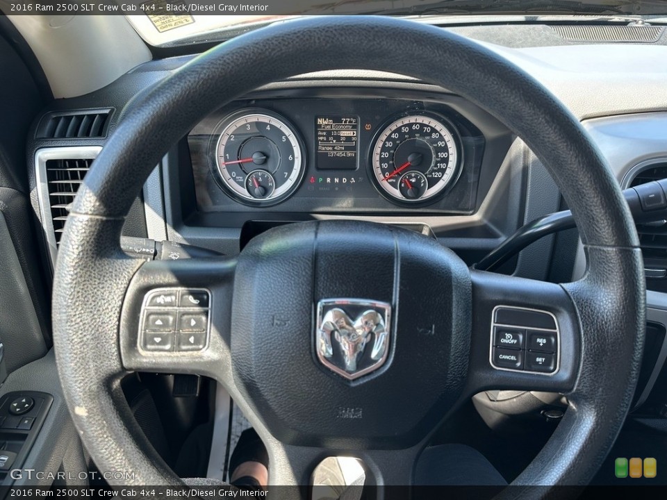 Black/Diesel Gray Interior Steering Wheel for the 2016 Ram 2500 SLT Crew Cab 4x4 #146479896