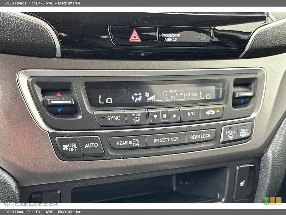 Black Interior Controls for the 2020 Honda Pilot EX-L AWD #146481795