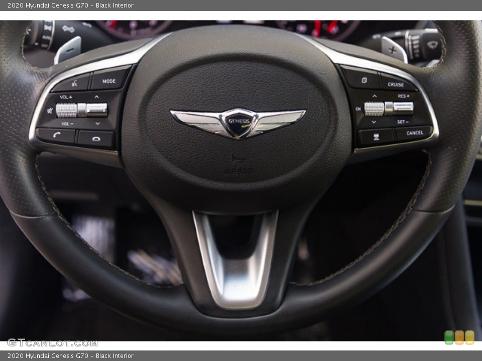 Black Interior Steering Wheel for the 2020 Hyundai Genesis G70 #146483200
