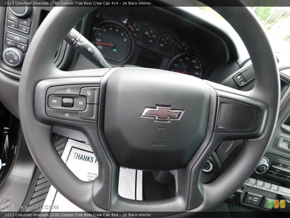 Jet Black Interior Steering Wheel for the 2023 Chevrolet Silverado 1500 Custom Trail Boss Crew Cab 4x4 #146483488