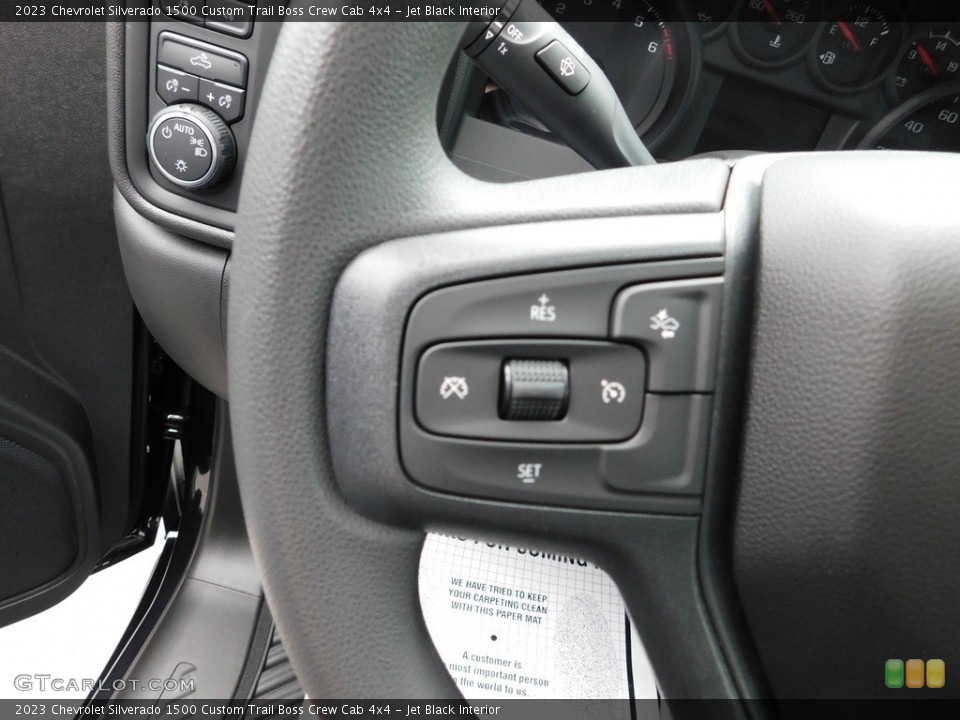Jet Black Interior Steering Wheel for the 2023 Chevrolet Silverado 1500 Custom Trail Boss Crew Cab 4x4 #146483513