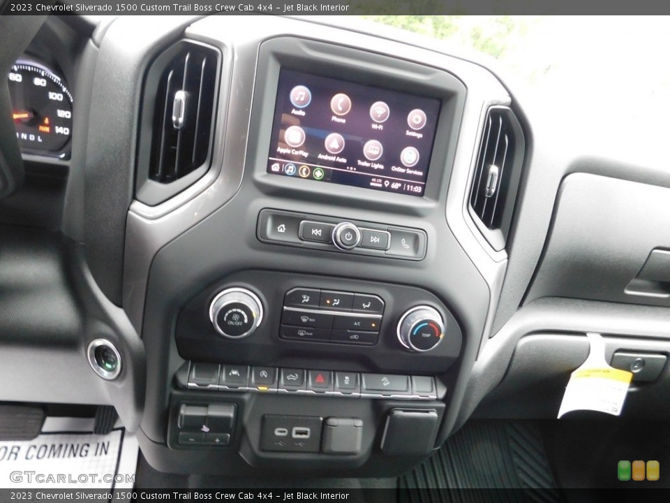 Jet Black Interior Controls for the 2023 Chevrolet Silverado 1500 Custom Trail Boss Crew Cab 4x4 #146483602