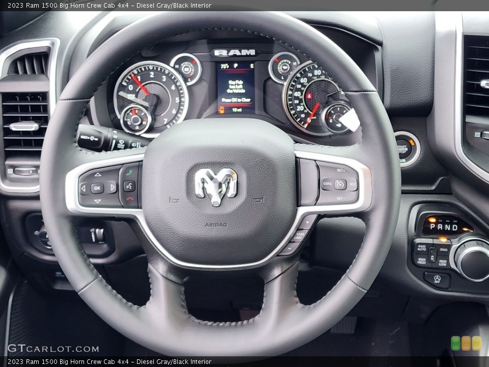 Diesel Gray/Black Interior Steering Wheel for the 2023 Ram 1500 Big Horn Crew Cab 4x4 #146483844