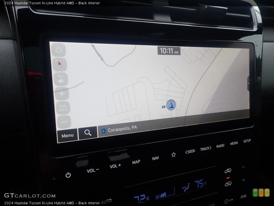 Black Interior Navigation for the 2024 Hyundai Tucson N-Line Hybrid AWD #146484002