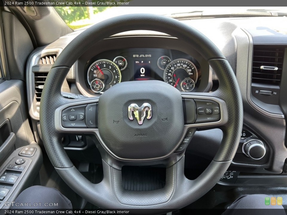Diesel Gray/Black Interior Steering Wheel for the 2024 Ram 2500 Tradesman Crew Cab 4x4 #146486239