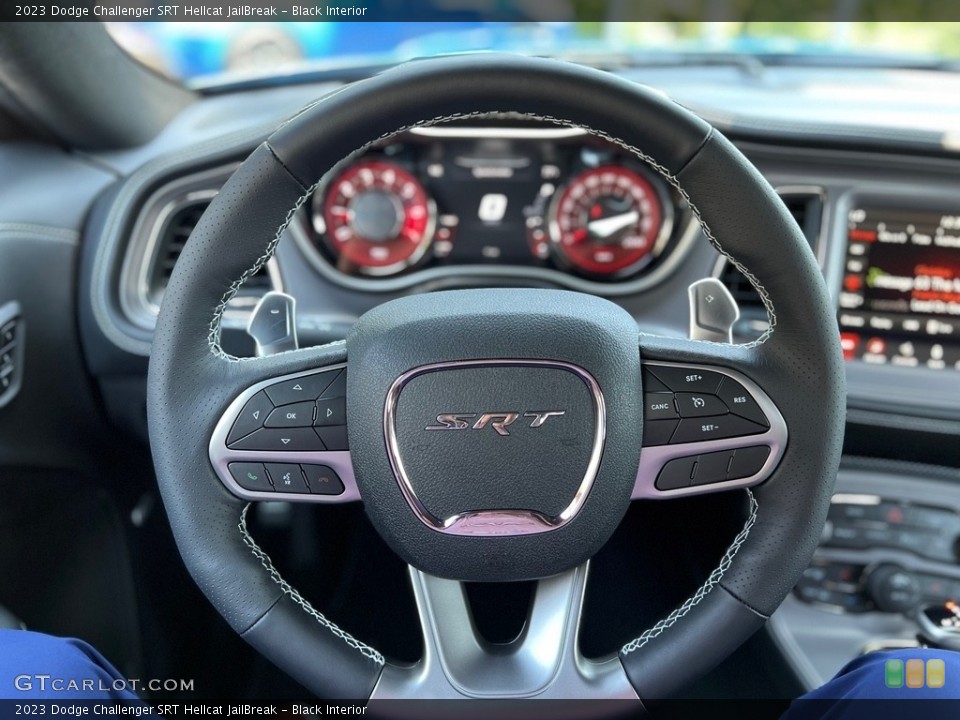 Black Interior Steering Wheel for the 2023 Dodge Challenger SRT Hellcat JailBreak #146487901