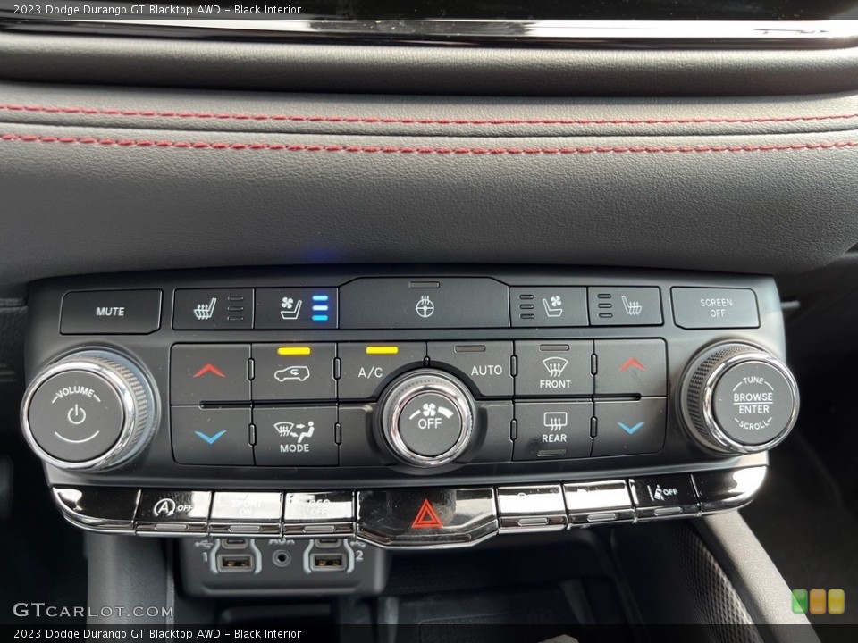 Black Interior Controls for the 2023 Dodge Durango GT Blacktop AWD #146489787