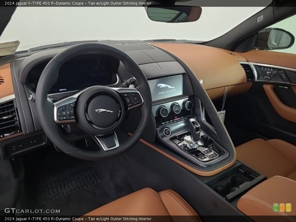 Tan w/Light Oyster Stitching Interior Dashboard for the 2024 Jaguar F-TYPE 450 R-Dynamic Coupe #146489829