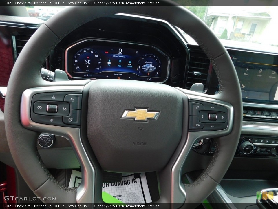 Gideon/Very Dark Atmosphere Interior Steering Wheel for the 2023 Chevrolet Silverado 1500 LTZ Crew Cab 4x4 #146490075