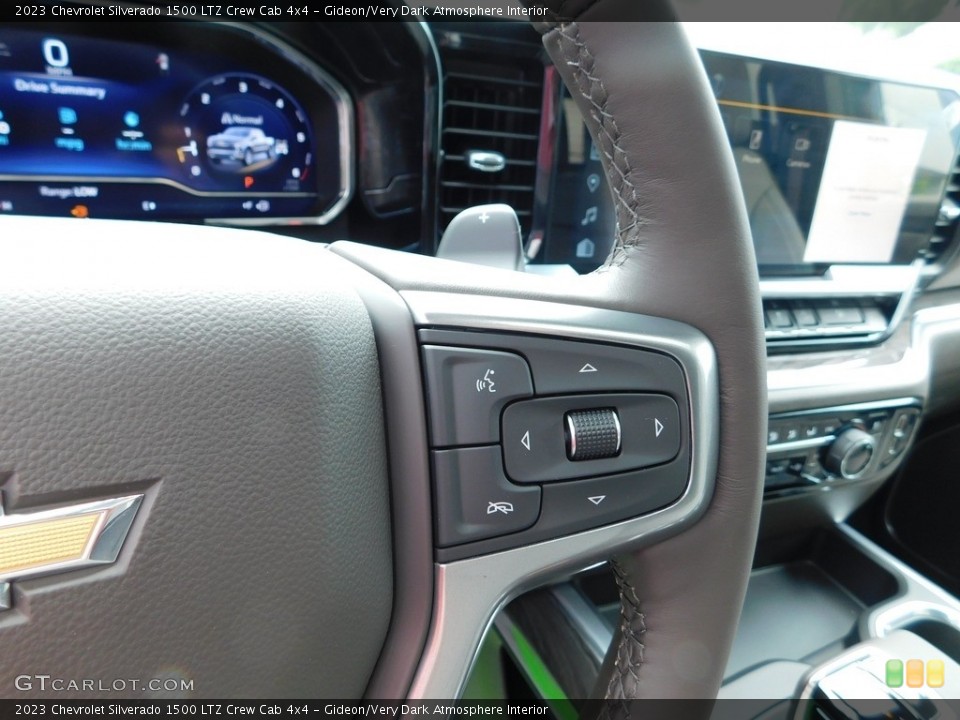Gideon/Very Dark Atmosphere Interior Steering Wheel for the 2023 Chevrolet Silverado 1500 LTZ Crew Cab 4x4 #146490094