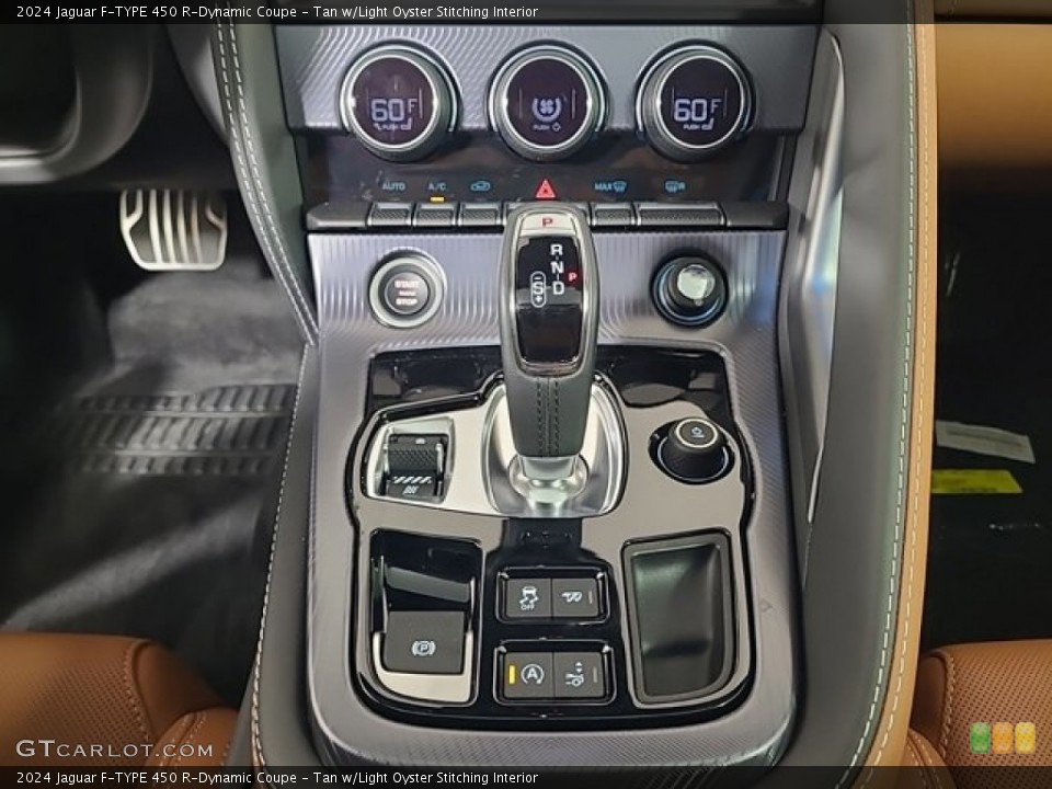 Tan w/Light Oyster Stitching Interior Controls for the 2024 Jaguar F-TYPE 450 R-Dynamic Coupe #146490237
