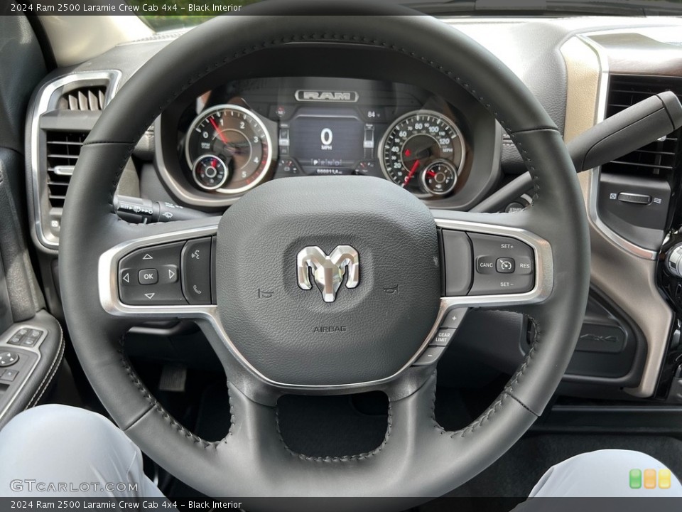 Black Interior Steering Wheel for the 2024 Ram 2500 Laramie Crew Cab 4x4 #146490810
