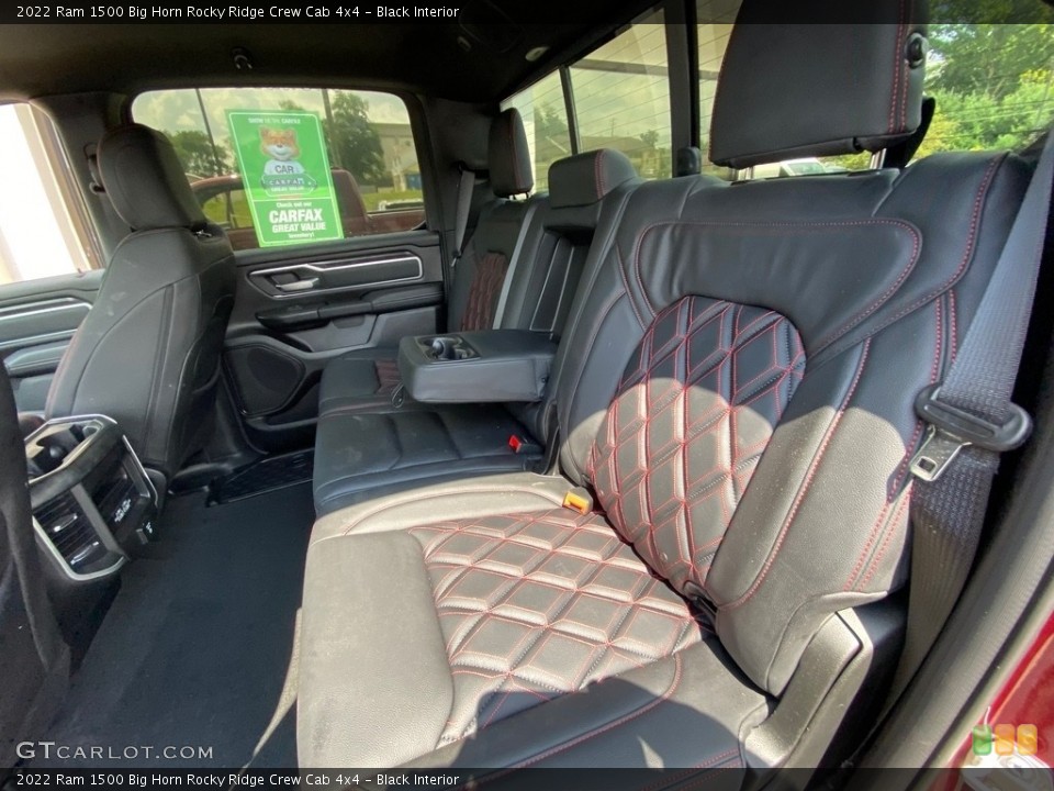 Black Interior Rear Seat for the 2022 Ram 1500 Big Horn Rocky Ridge Crew Cab 4x4 #146491563