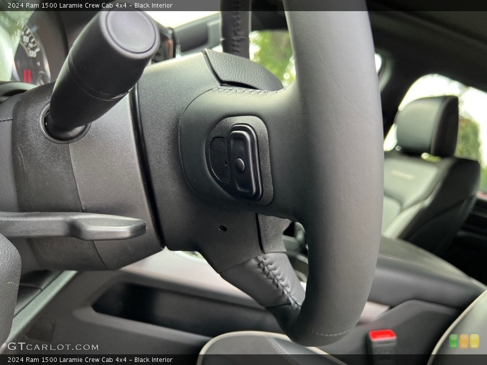 Black Interior Steering Wheel for the 2024 Ram 1500 Laramie Crew Cab 4x4 #146491884