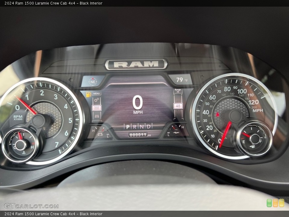 Black Interior Gauges for the 2024 Ram 1500 Laramie Crew Cab 4x4 #146492002