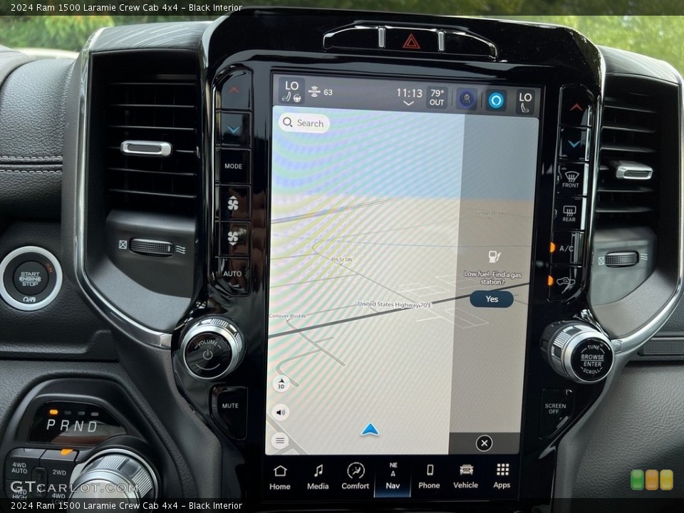 Black Interior Navigation for the 2024 Ram 1500 Laramie Crew Cab 4x4 #146492044