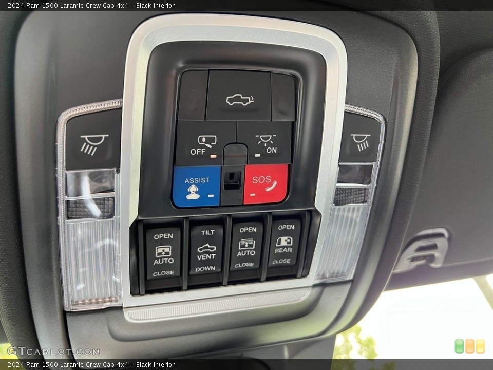 Black Interior Controls for the 2024 Ram 1500 Laramie Crew Cab 4x4 #146492149