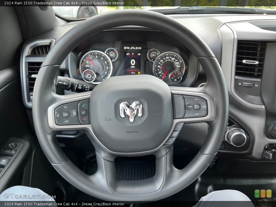 Diesel Gray/Black Interior Steering Wheel for the 2024 Ram 1500 Tradesman Crew Cab 4x4 #146492873