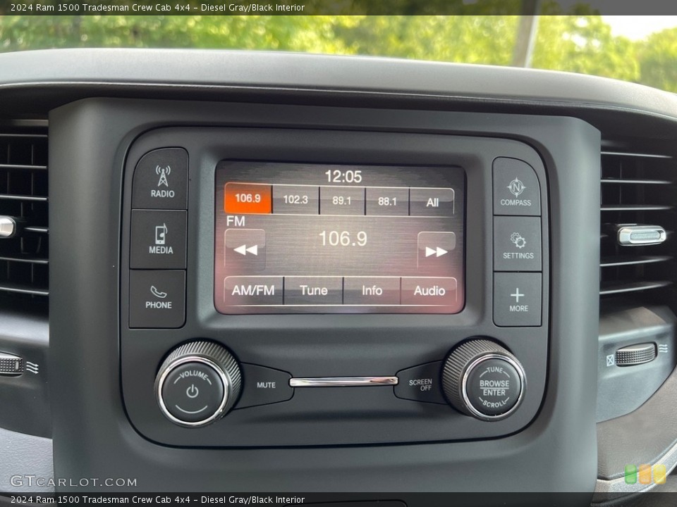 Diesel Gray/Black Interior Controls for the 2024 Ram 1500 Tradesman Crew Cab 4x4 #146492913