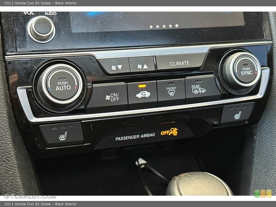 Black Interior Controls for the 2021 Honda Civic EX Sedan #146495146