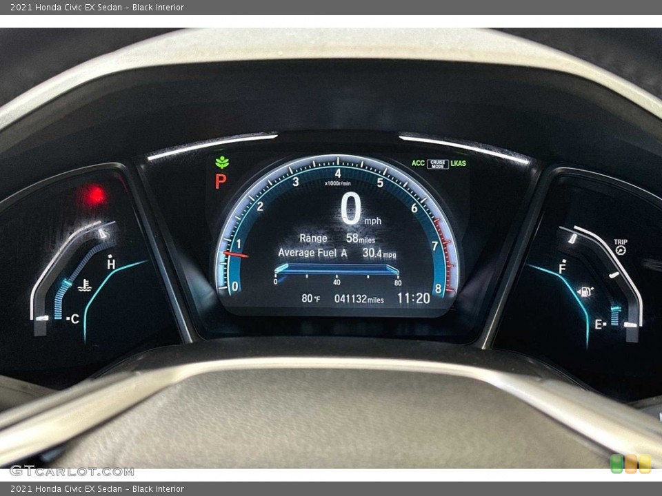 Black Interior Gauges for the 2021 Honda Civic EX Sedan #146495272