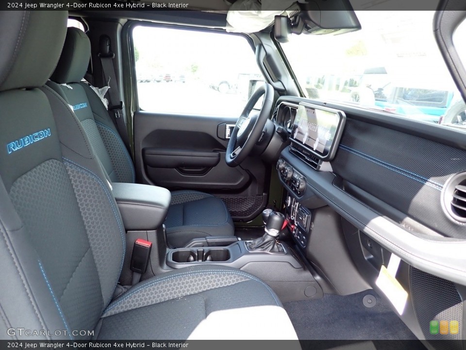 Black Interior Front Seat for the 2024 Jeep Wrangler 4-Door Rubicon 4xe Hybrid #146495381