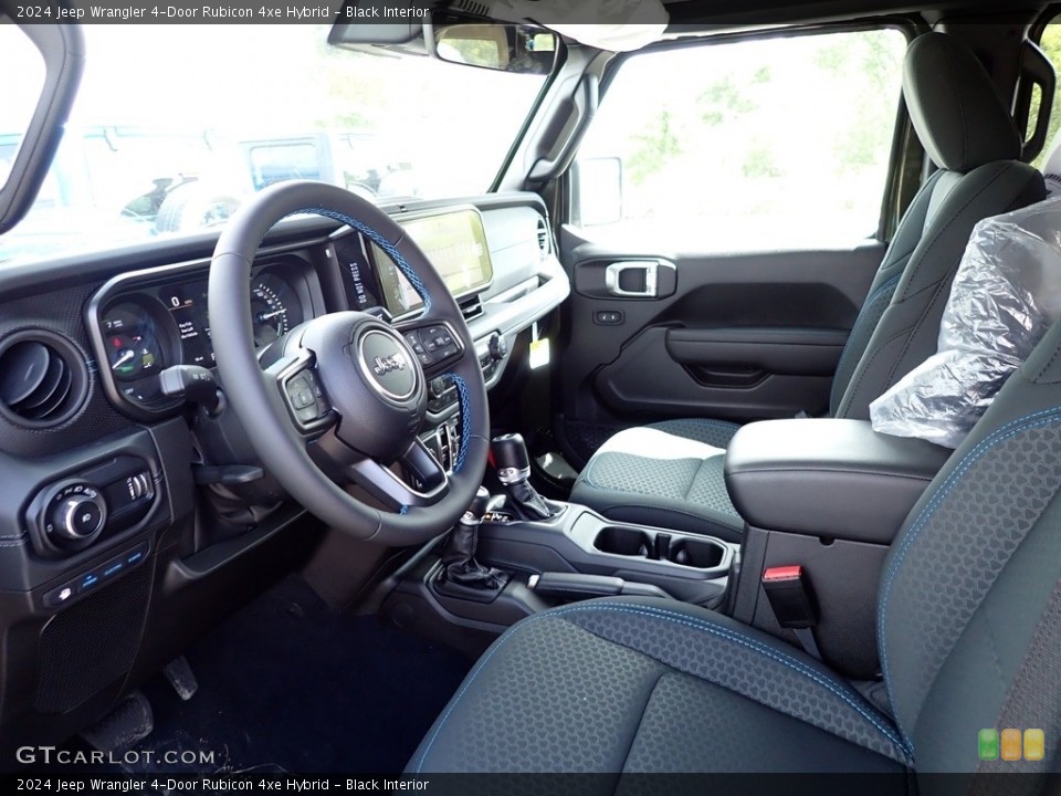 Black Interior Front Seat for the 2024 Jeep Wrangler 4-Door Rubicon 4xe Hybrid #146495416