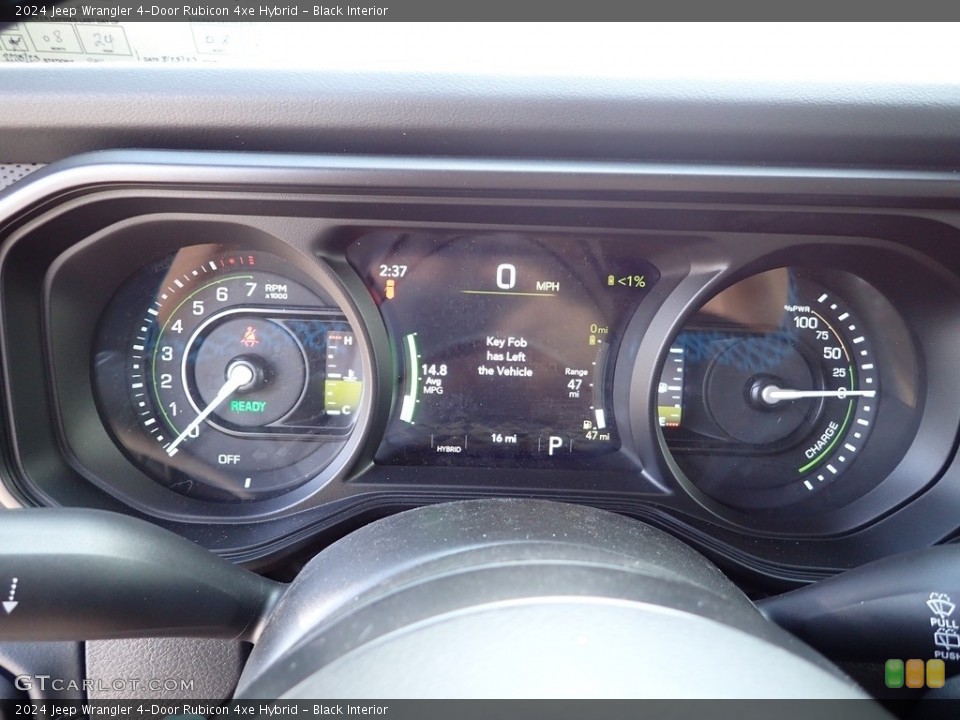 Black Interior Gauges for the 2024 Jeep Wrangler 4-Door Rubicon 4xe Hybrid #146495554