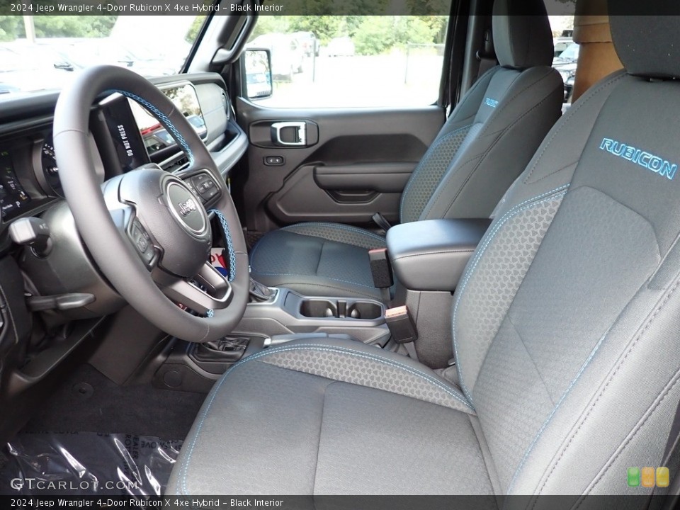 Black Interior Front Seat for the 2024 Jeep Wrangler 4-Door Rubicon X 4xe Hybrid #146497033