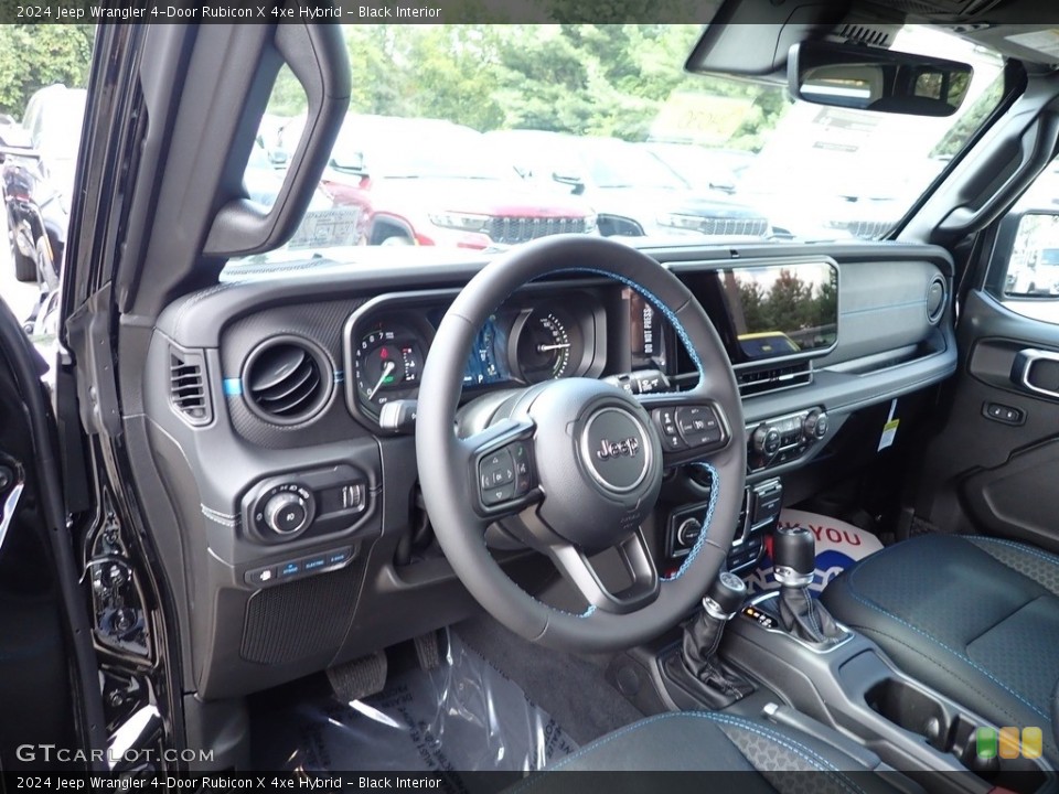 Black Interior Dashboard for the 2024 Jeep Wrangler 4-Door Rubicon X 4xe Hybrid #146497054