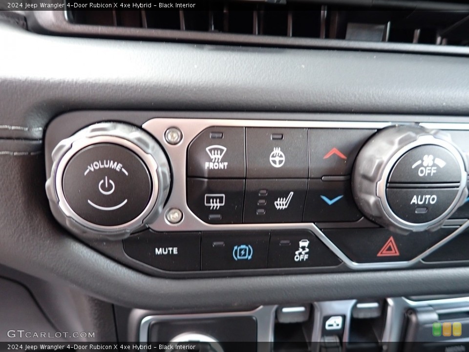 Black Interior Controls for the 2024 Jeep Wrangler 4-Door Rubicon X 4xe Hybrid #146497122