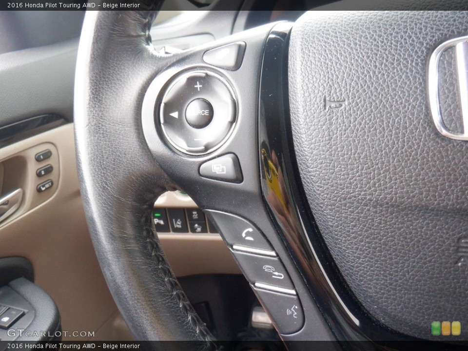 Beige Interior Steering Wheel for the 2016 Honda Pilot Touring AWD #146497171