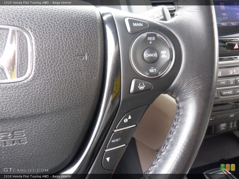 Beige Interior Steering Wheel for the 2016 Honda Pilot Touring AWD #146497189